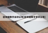 区块链数字水印公司[区块链数字货币公司]