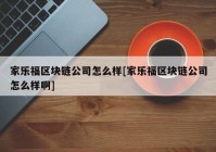 家乐福区块链公司怎么样[家乐福区块链公司怎么样啊]